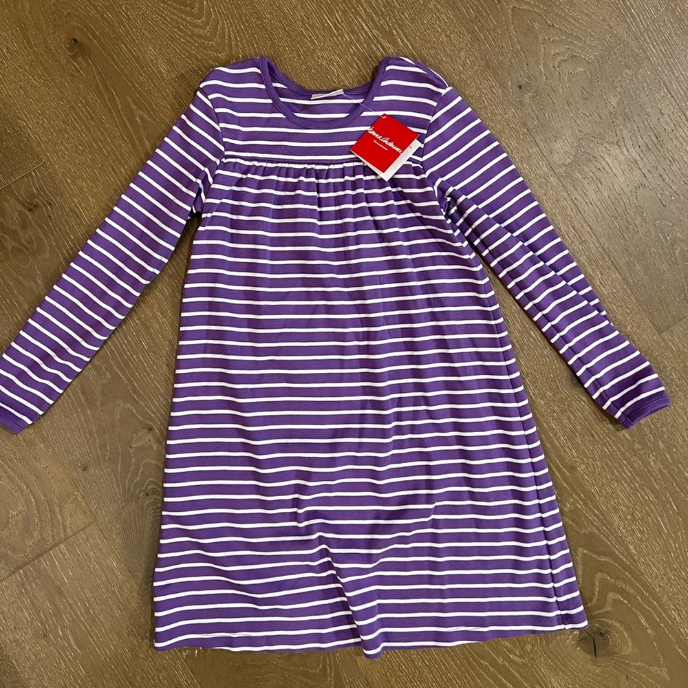 Hanna Andersson Long Sleeve Purple Stripe Dress